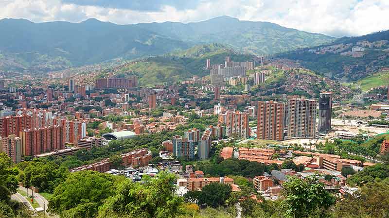 Panoramic View Of The City Of Medellin, Antioquia - Colombia