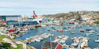 Greenland City Ilulissat Cruise Ship Harbor