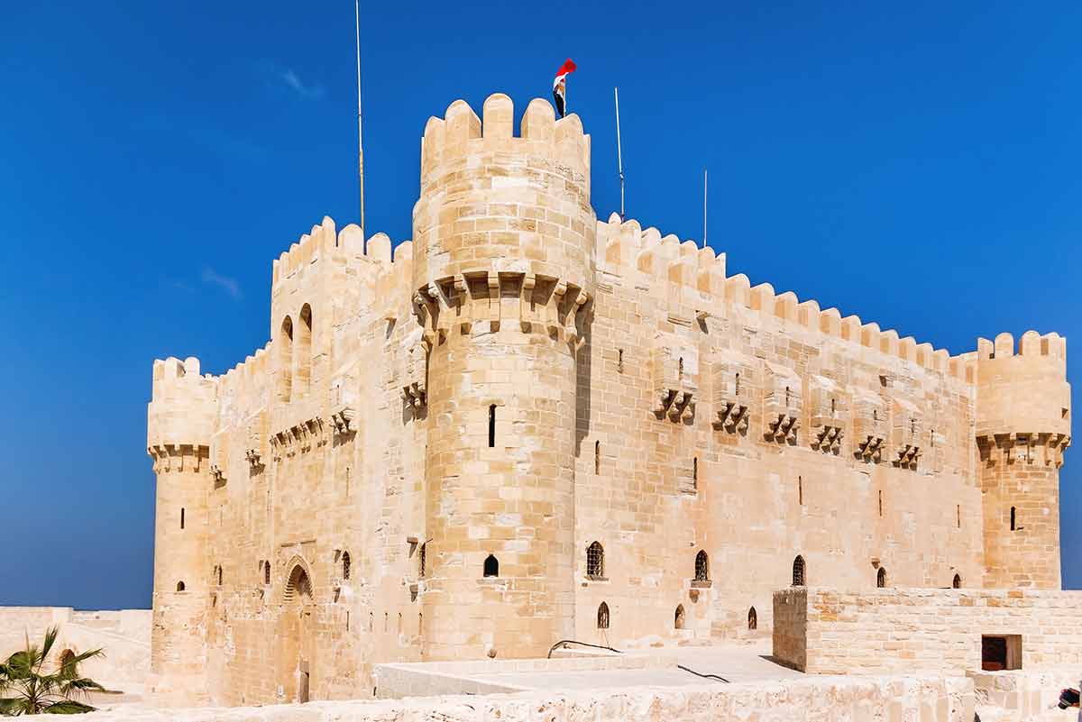 Citadel Of Qaitbay Fortress And Its Main Entrance Yard