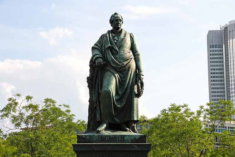 Goethe Statue In Frankfurt Am Main