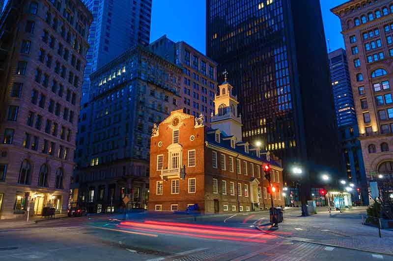 Boston Old State House Building In Massachusetts