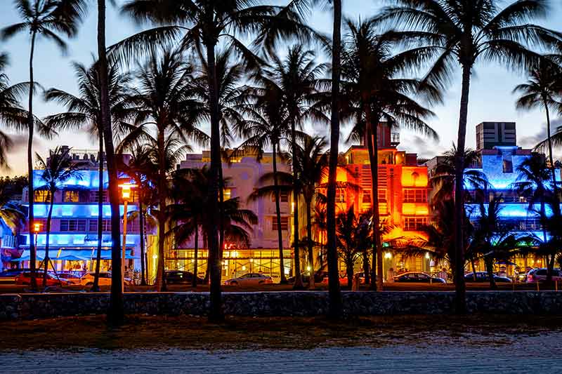 Miami Beach, Colorful Art Deco District