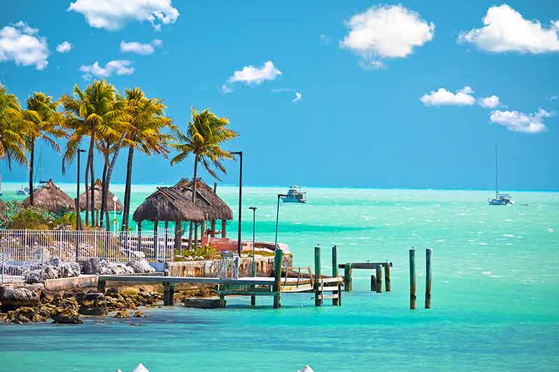 Turquoise Waterfront Of Florida Keys In Marathon