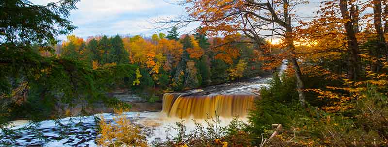 Upper Tahquamenon Falls In Autumn, Michigan
