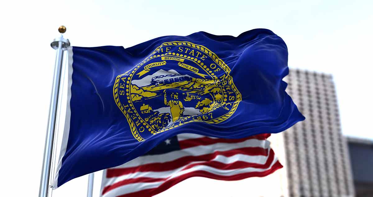 The Flag Of The US State Of Nebraska