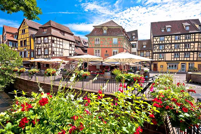 Town Of Colmar Colorful Architecture And Canal View