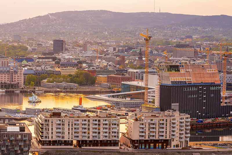 Oslo Waterfront Downtown City Skyline