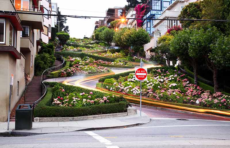 The Lombard Street In San Francisco