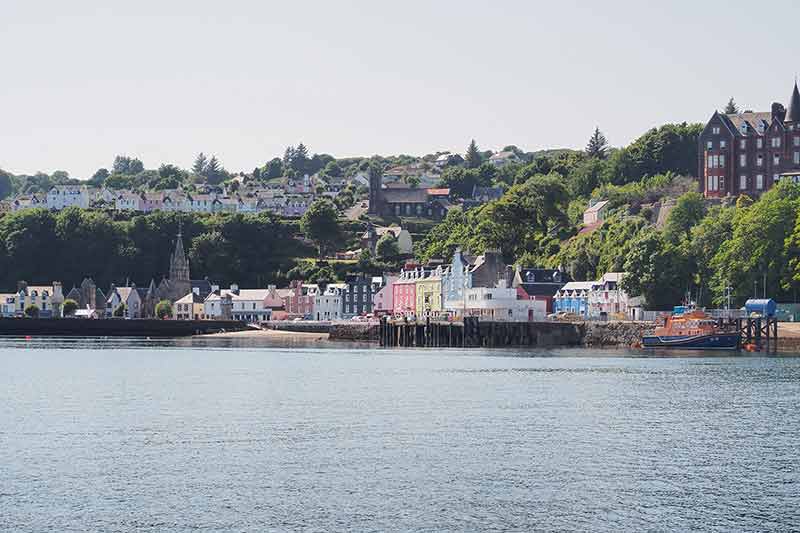 Colourful Painted Houses Of Tobermory Around The Harbour