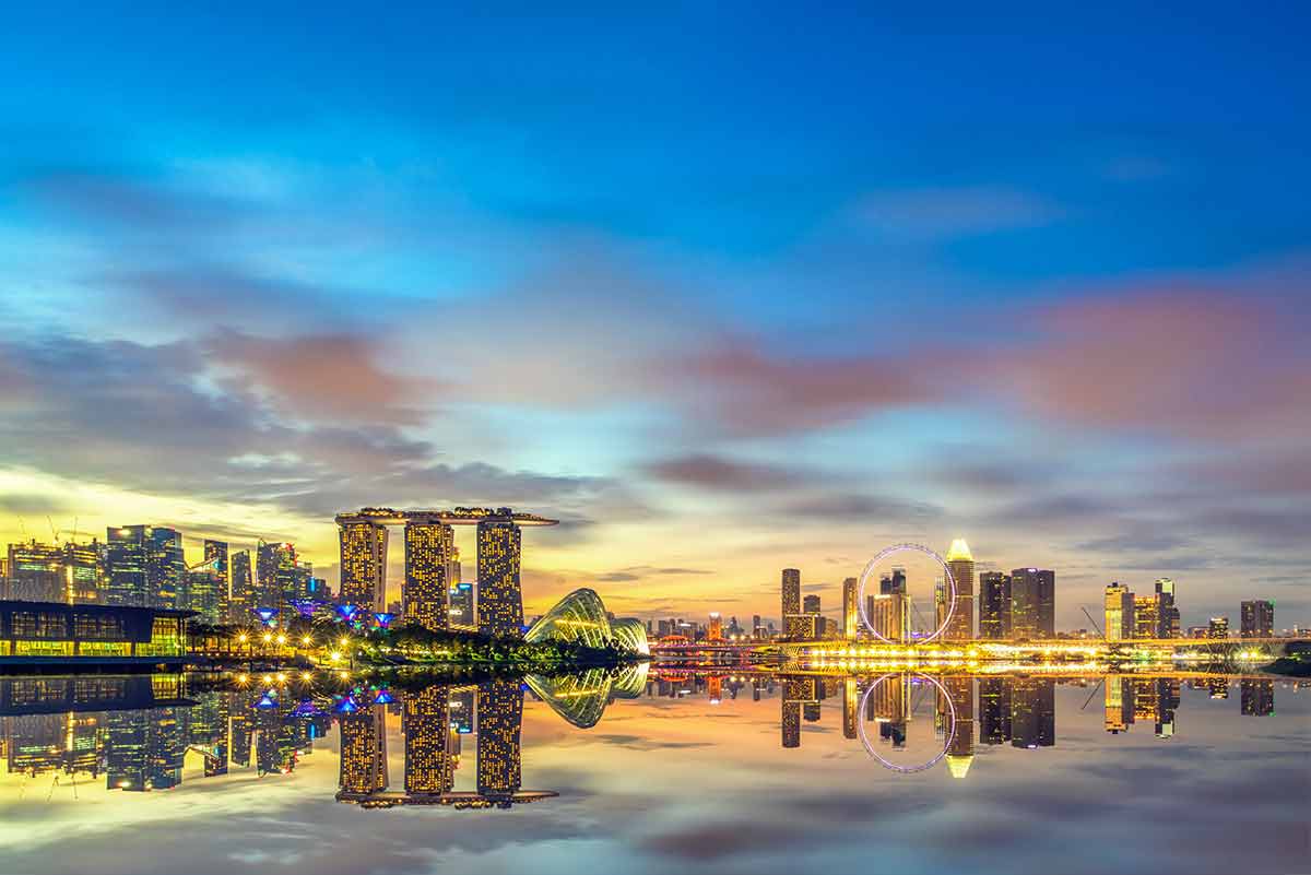 Singapore View Of Marina Bay Sands