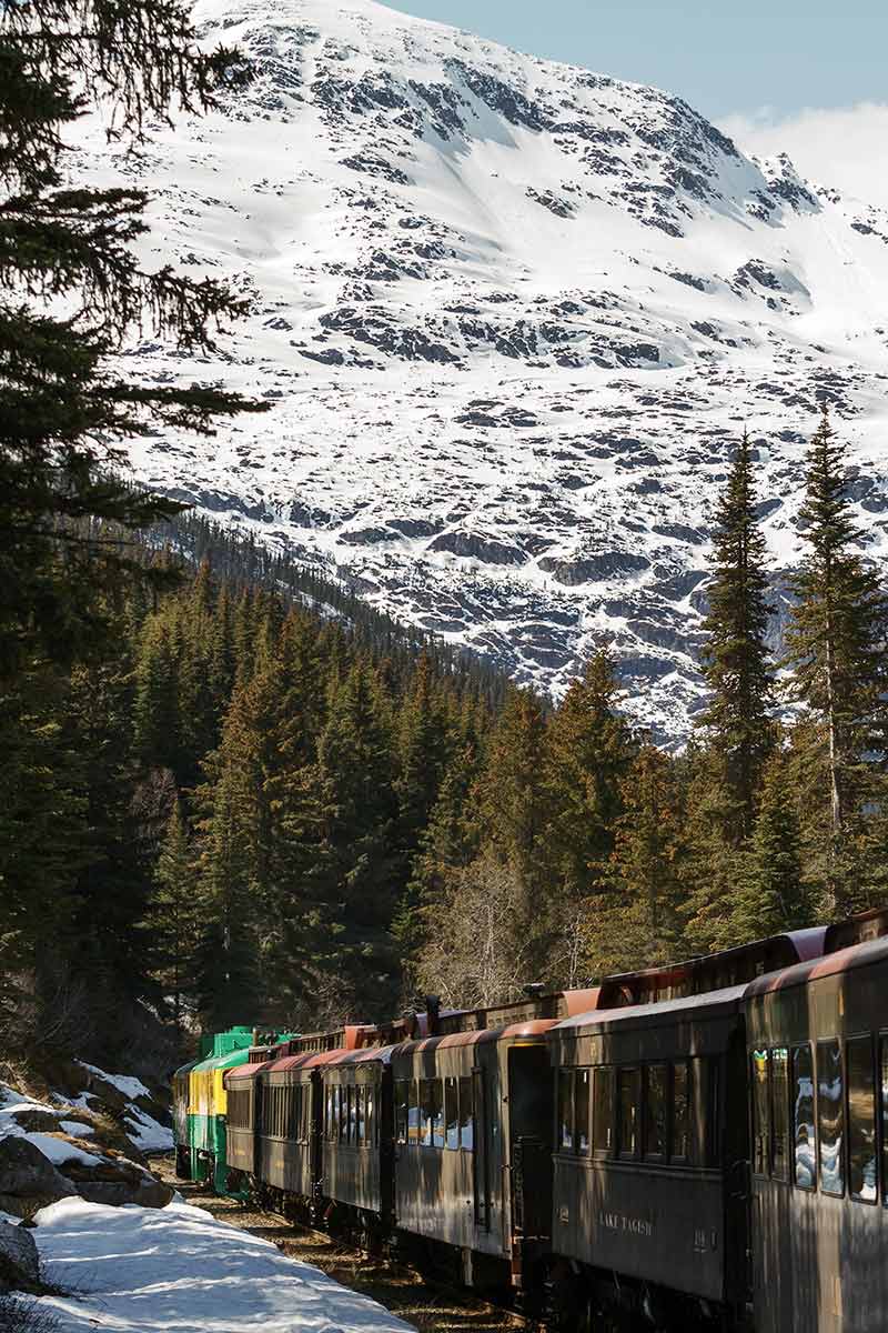 Scenic Railroad On White Pass And Yukon Route In Skagway Alaska