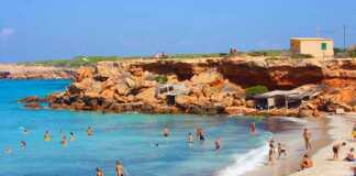 Cala Saona That Is One Of The Most Beautiful Beaches Of Ibiza