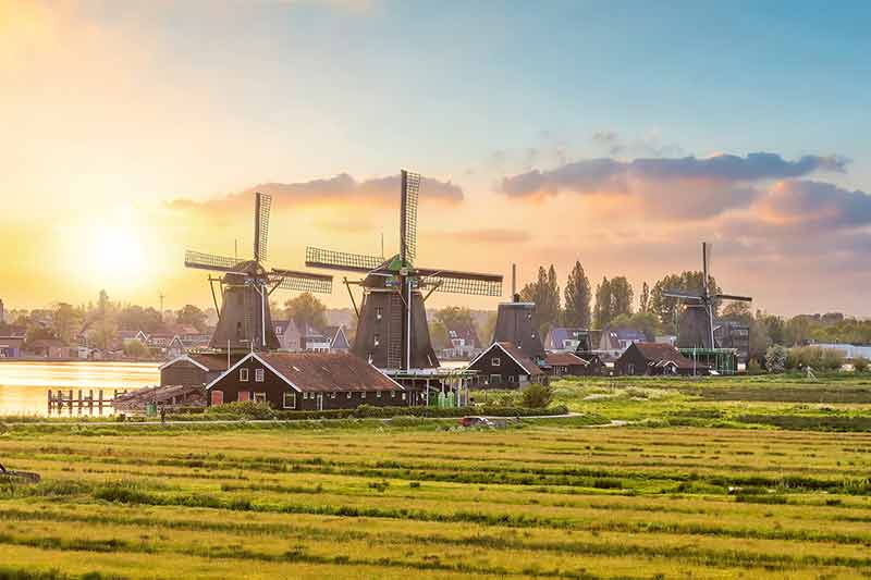 Windmills In Zaanse Schans
