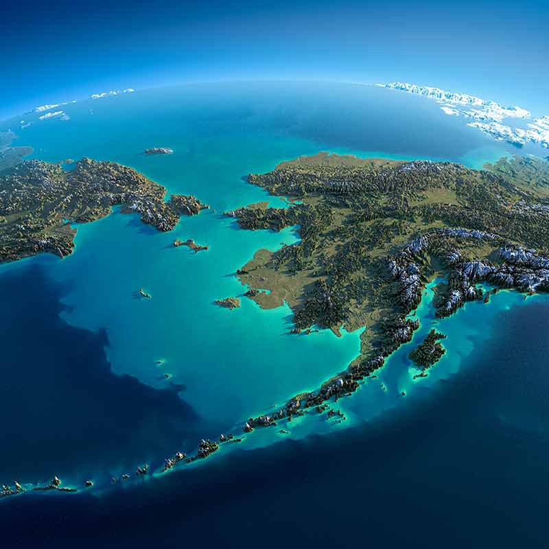 Chukotka, Alaska And The Bering Strait