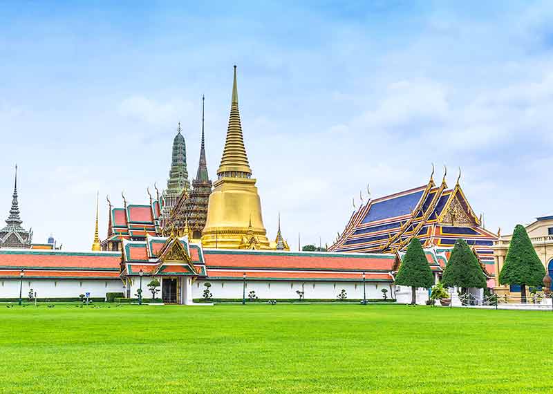 Grand Palace And Temple In Bangkok, Thailand
