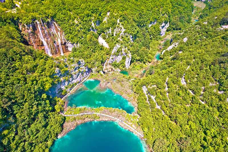 Paradise Waterfalls Of Plitvice Lakes National Park