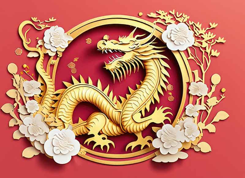 Happy Chinese New Year The Dragon Zodiac Sign