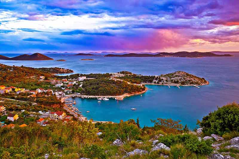 when is best time to visit croatia dramatic sundown view from above