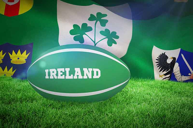when is the best time to visit ireland Ireland rugby ball against close-up of irfu flag with the centenary logo