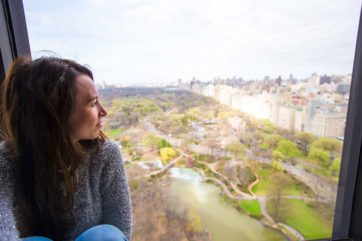Young girl with view of Central Park