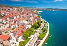where to go in sibenik aerial view