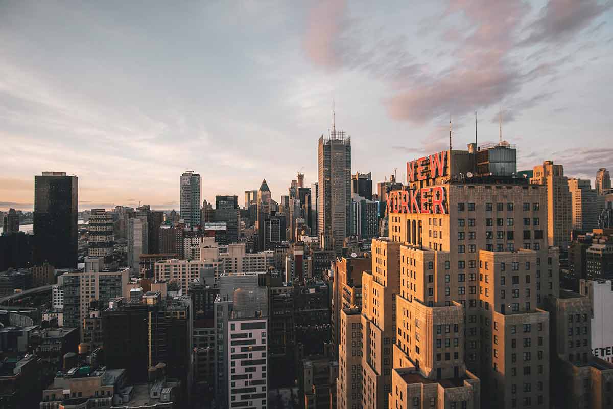 View of New Yorker Hotel in Manhattan