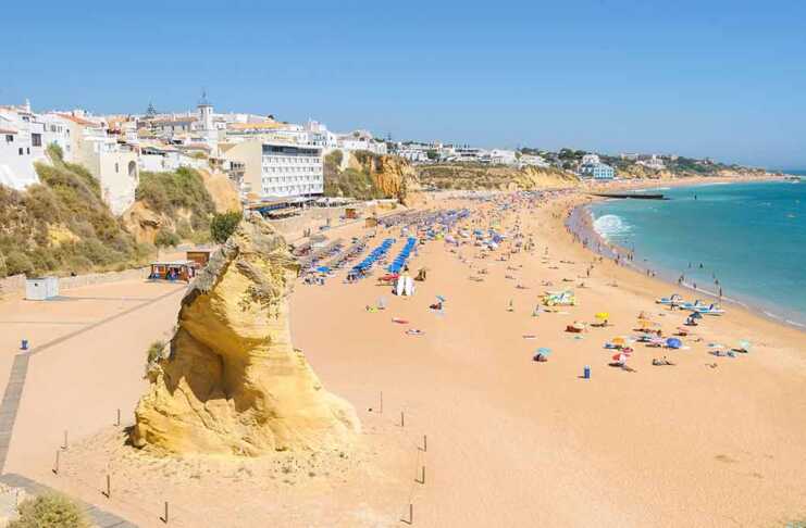 Where to stay in the Algarve without making a costly mistake Sandstone Rock On The Beach In Albufeira In Portugal