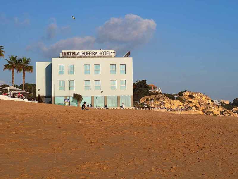 Facde Of The Blue Inatel Hotel In Albufeira In Portugal