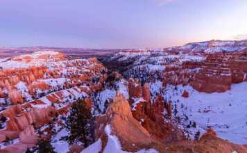Bryce Canyon After Sunset In Winter