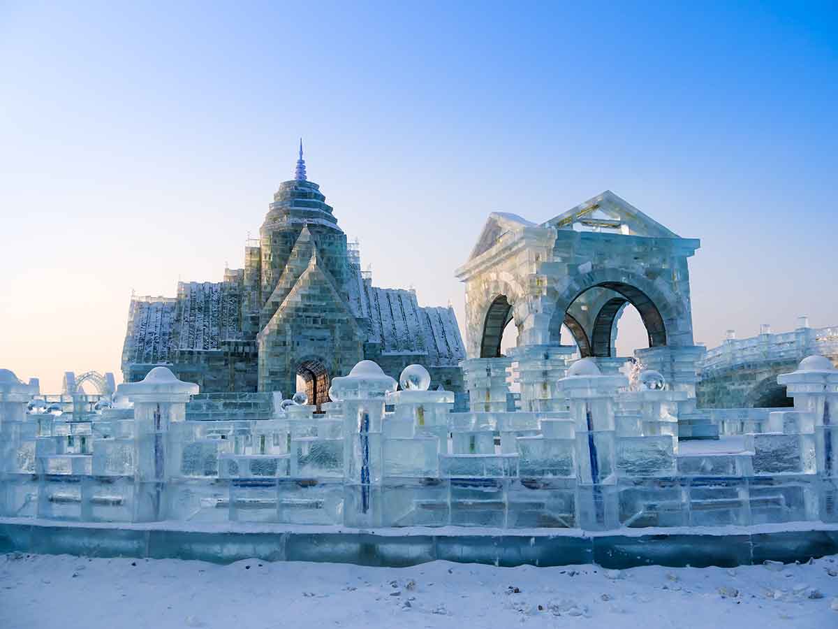 winter in china harbin snow sculptures