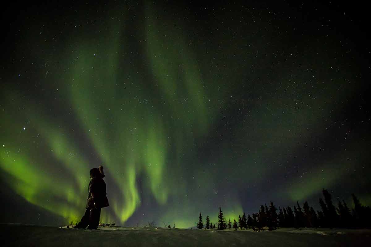 aurora borealis during the winter months in canada