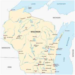 Wisconsin Cities Map 300x300 