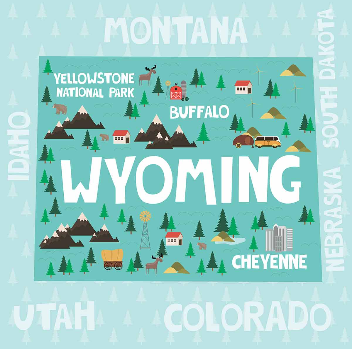 wyoming cities map