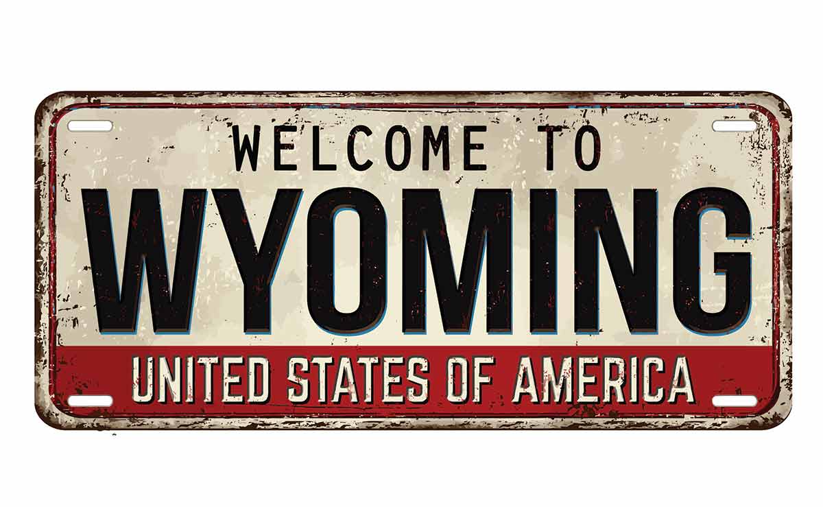 Welcome to Wyoming car plate