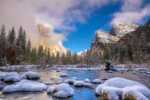 Beautiful View Of Yosemite National Park Winter Season
