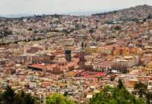 aerial view of Zacatecas city