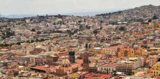 aerial view of Zacatecas city