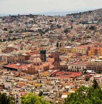 aerial view of Zacatecas city